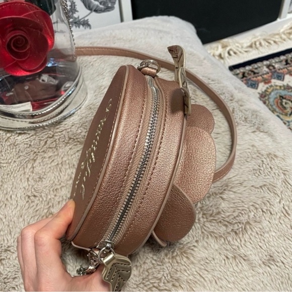 Disney x Danielle Nicole Rose Gold Rose Crossbody Bag NWOT Beauty & the Beast - Picture 7 of 8
